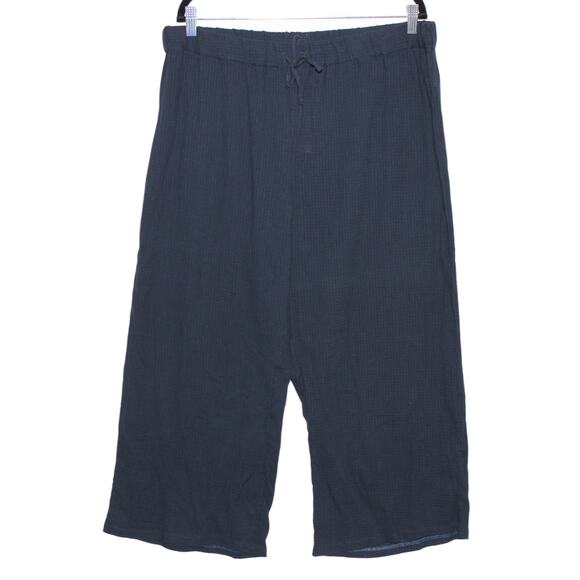 J. Crew 100% Cotton Cropped Pants Size XL Navy Blue NWT - Picture 2 of 9